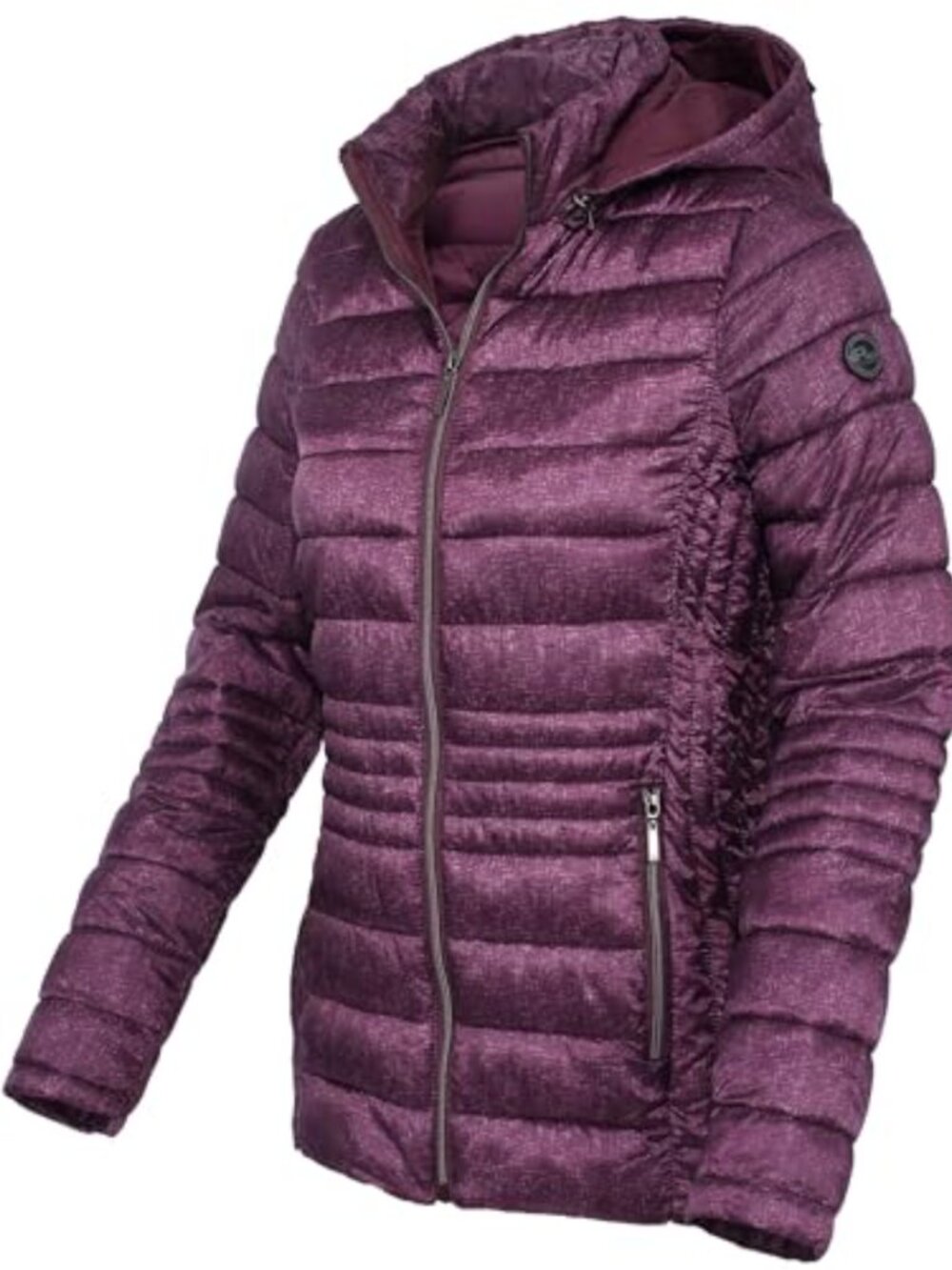 Lightweight Quilted Puffer Jacket Detachable Hood Winter Coat Water-Resistant